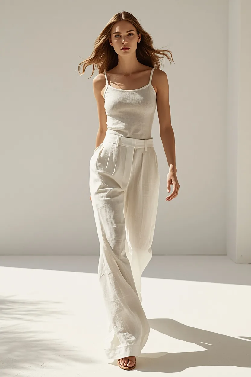 Pantalón Lino Blanco
