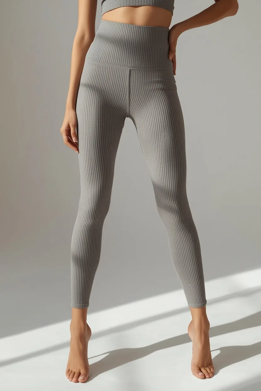 Legging Ribbed Gris